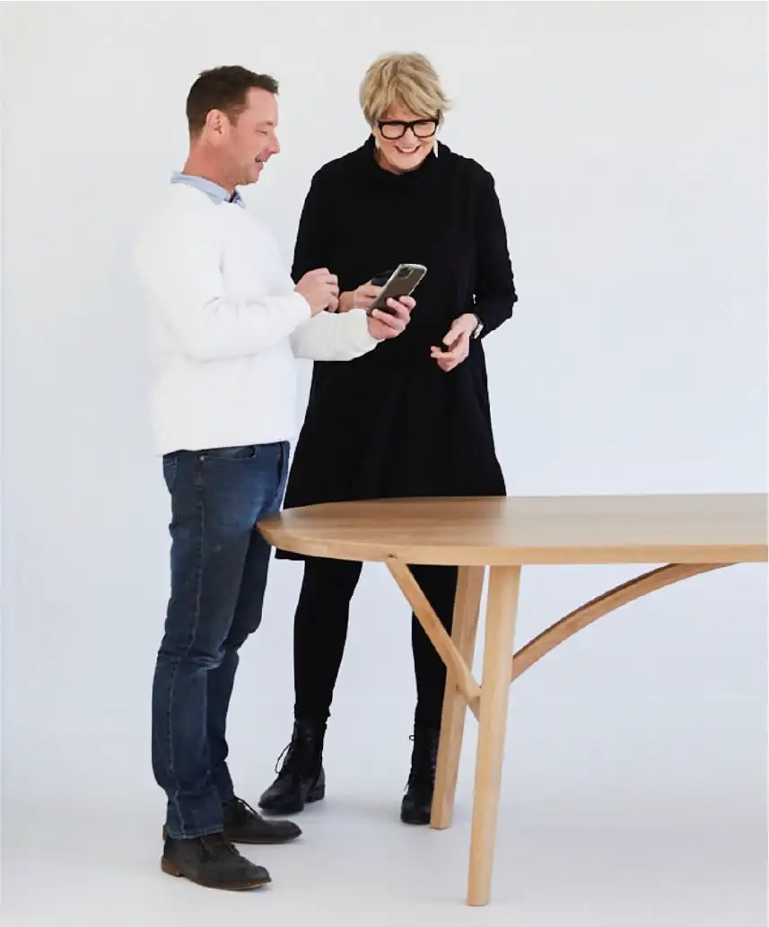 Hare + Klein website design element