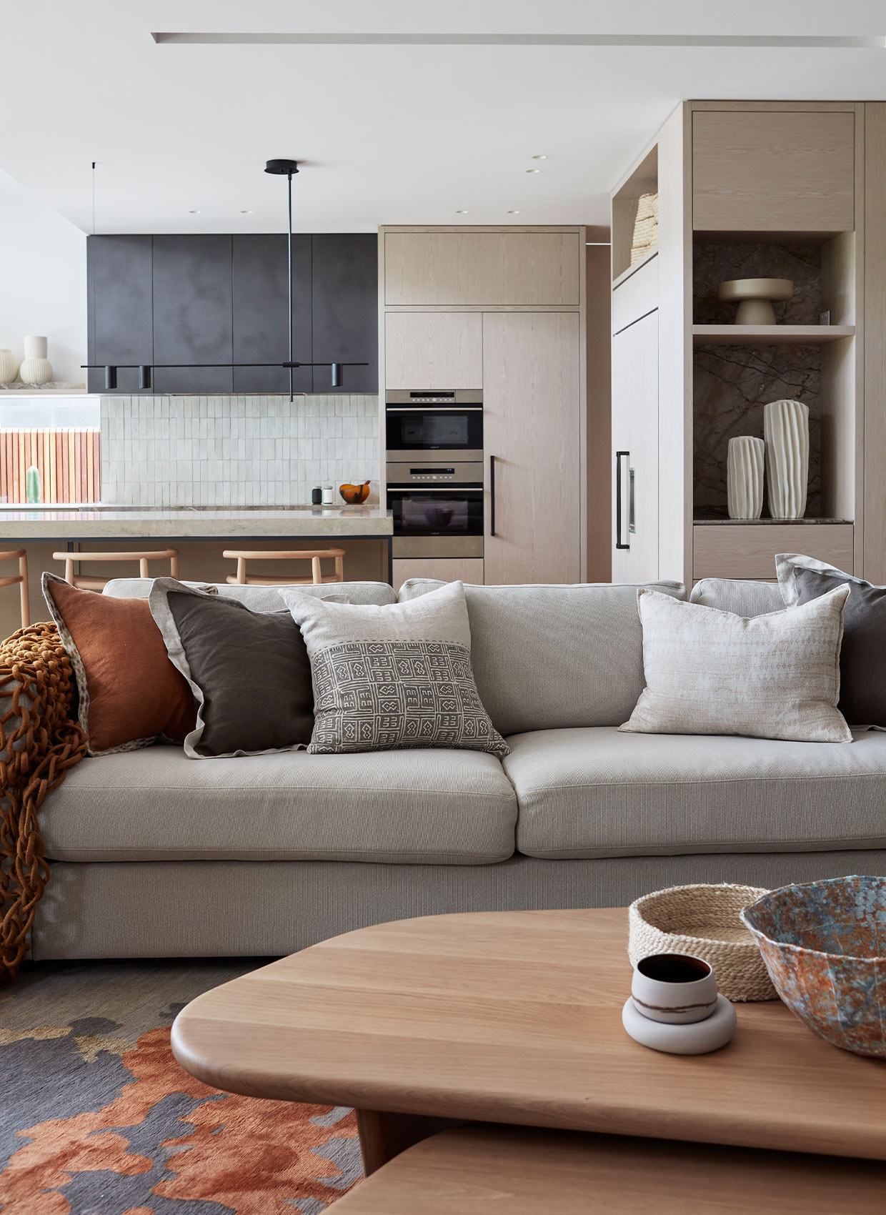 Taylors Bay dining area with family-friendly layout by Hare + Klein