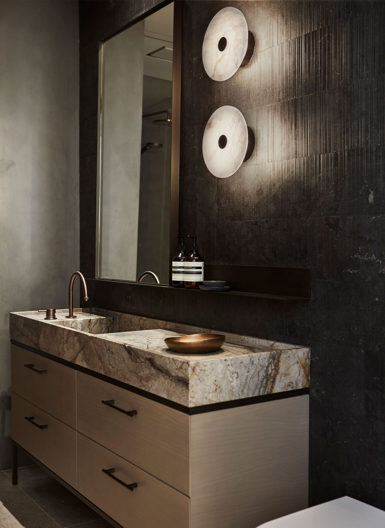 Taylors Bay bedroom with refined comfort and natural tones by Hare + Klein