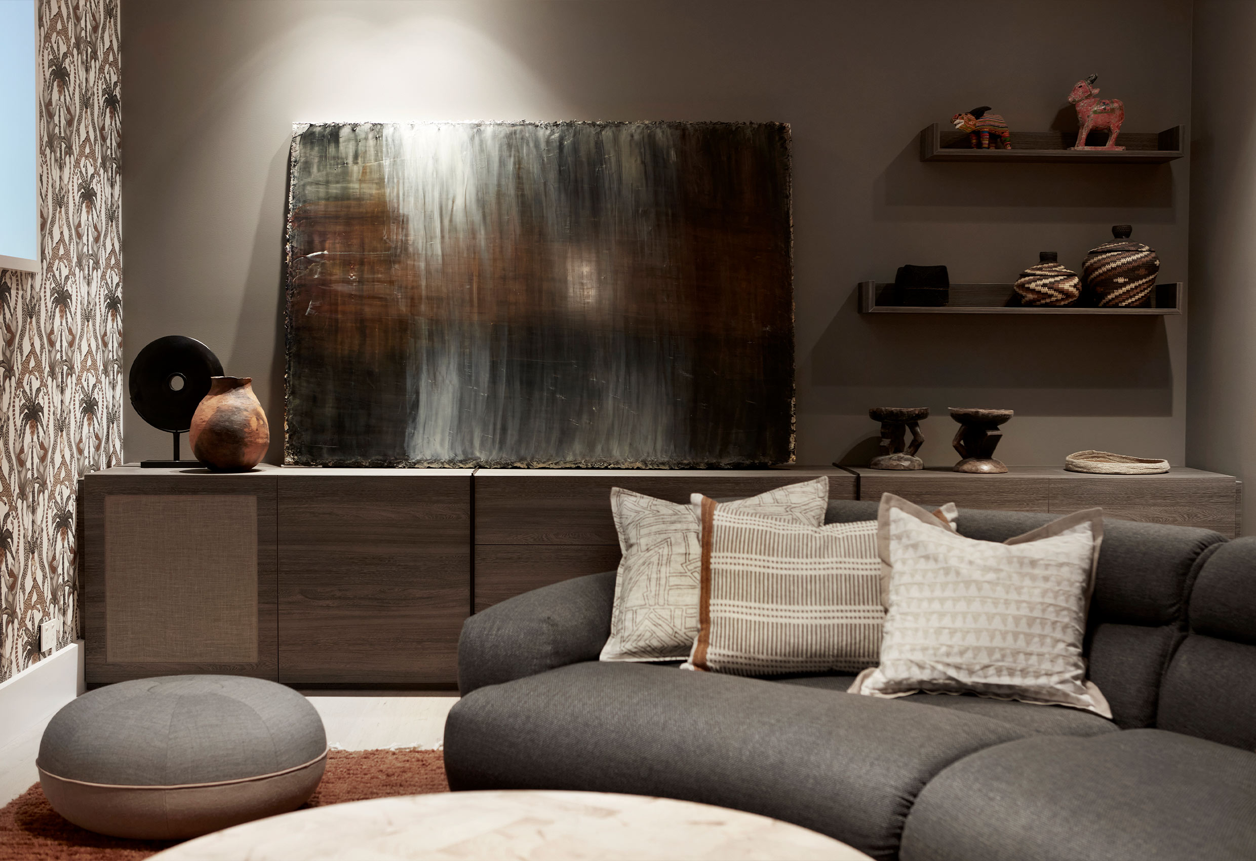 Taylors Bay laundry with practical bespoke storage by Hare + Klein