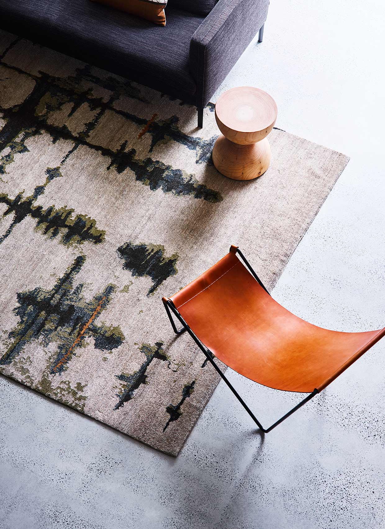 H+K x Designer Rugs Inlets rug in City Fringe project