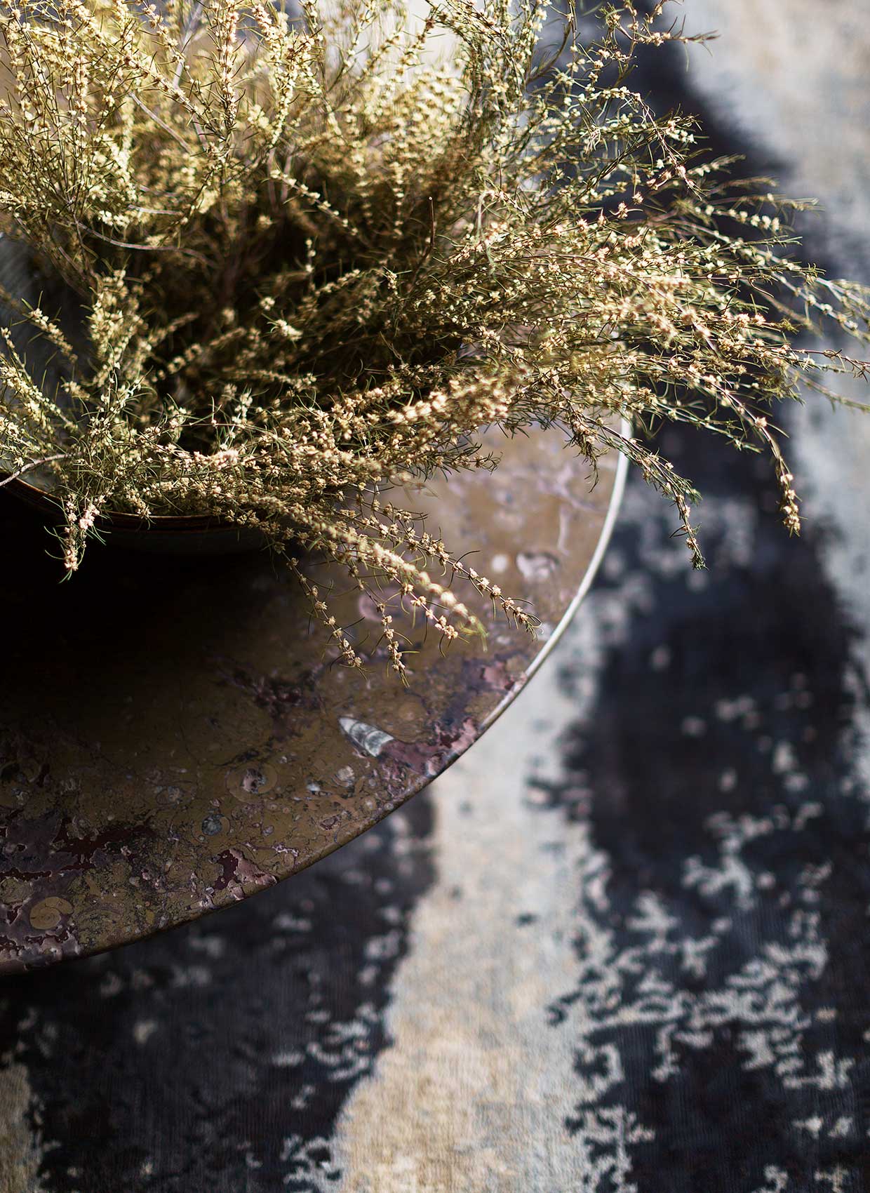 H+K x Designer Rugs Landscape rug design close-up detail