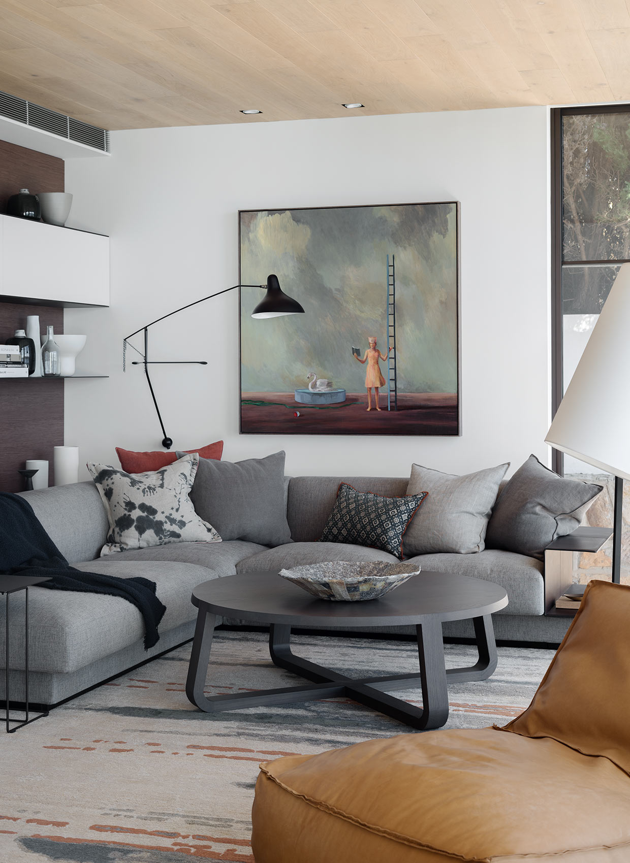 H+K x Designer Rugs Swept rug in Peninsula House