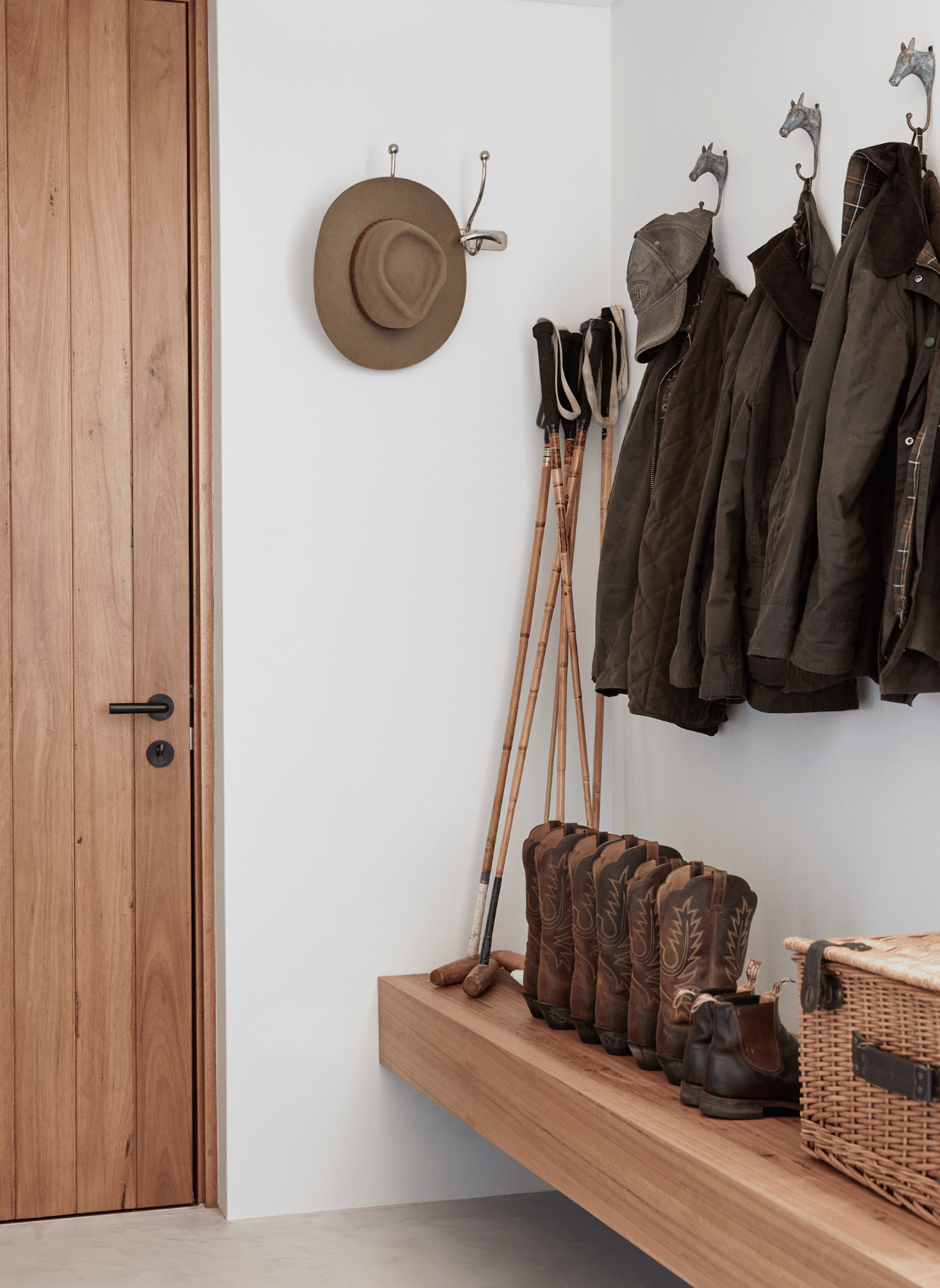 Saddle House rural home interior detail by Hare + Klein