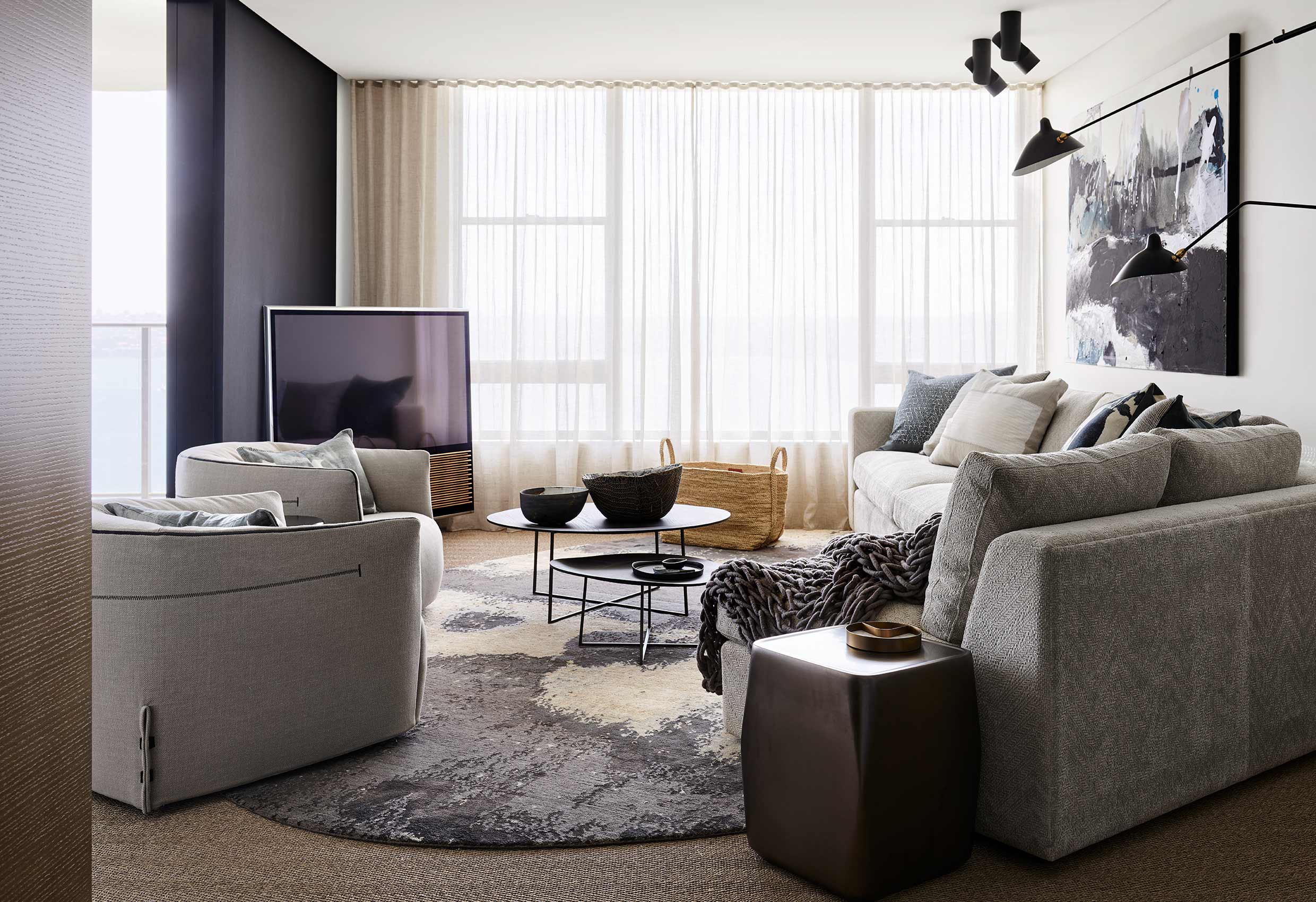 Cloud Apartment luxury harbour view interior design by Hare + Klein Sydney