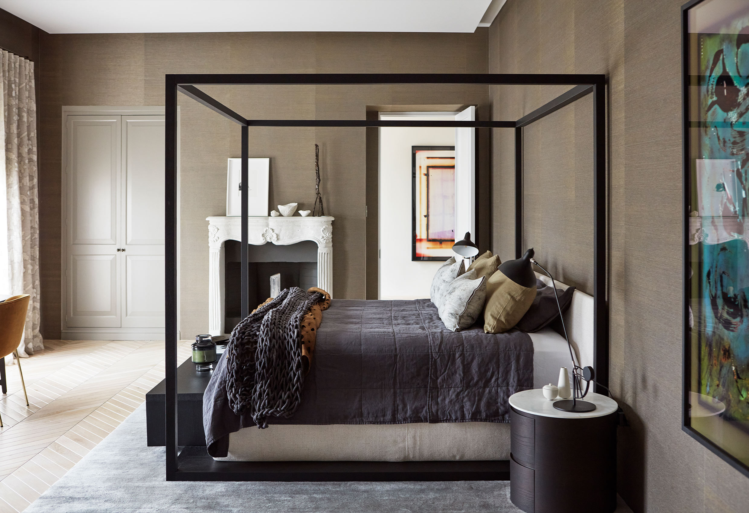 The Chateau sitting room with layered colour palette by Hare + Klein
