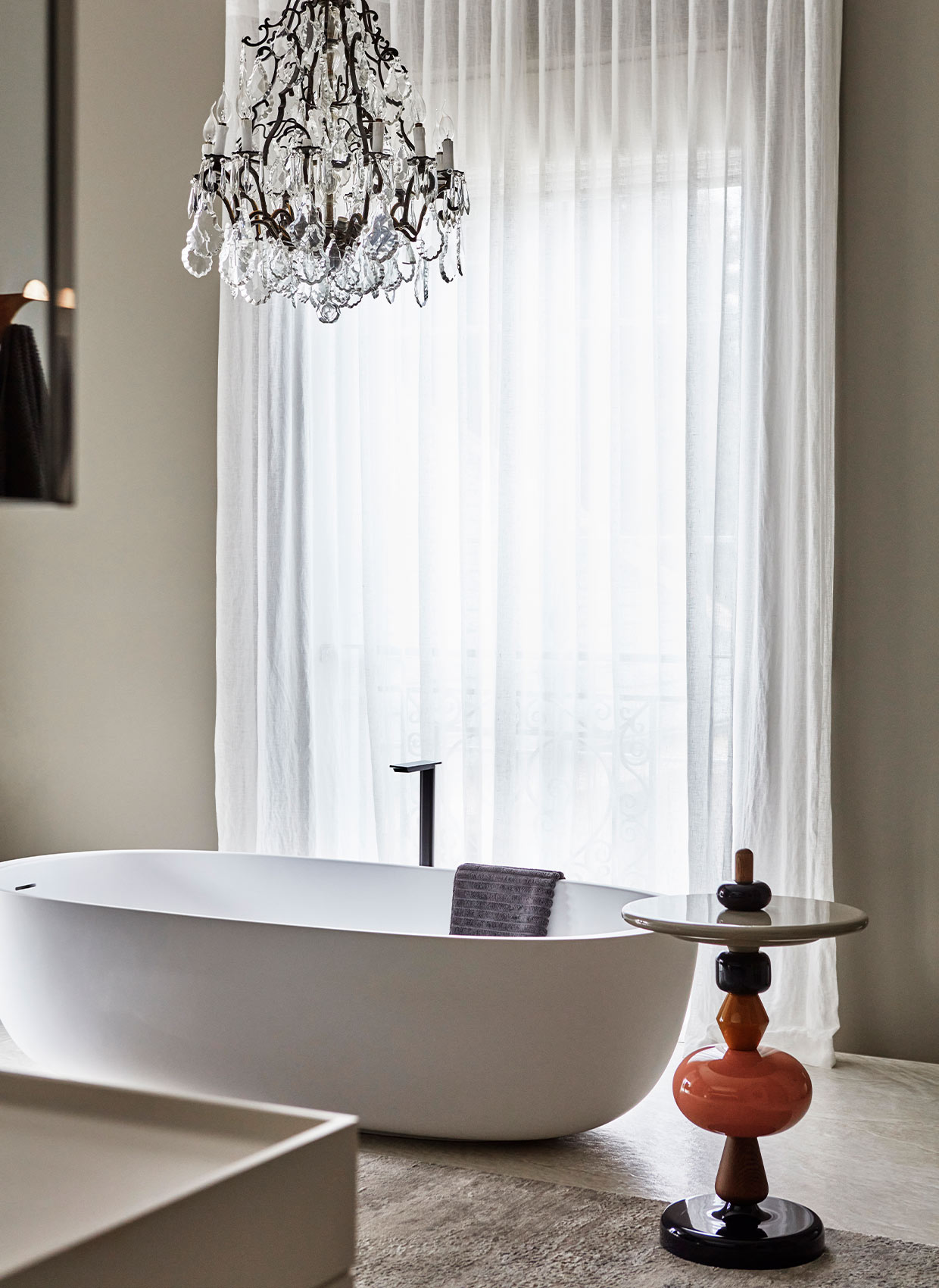 The Chateau guest bedroom with bespoke furnishings by Hare + Klein