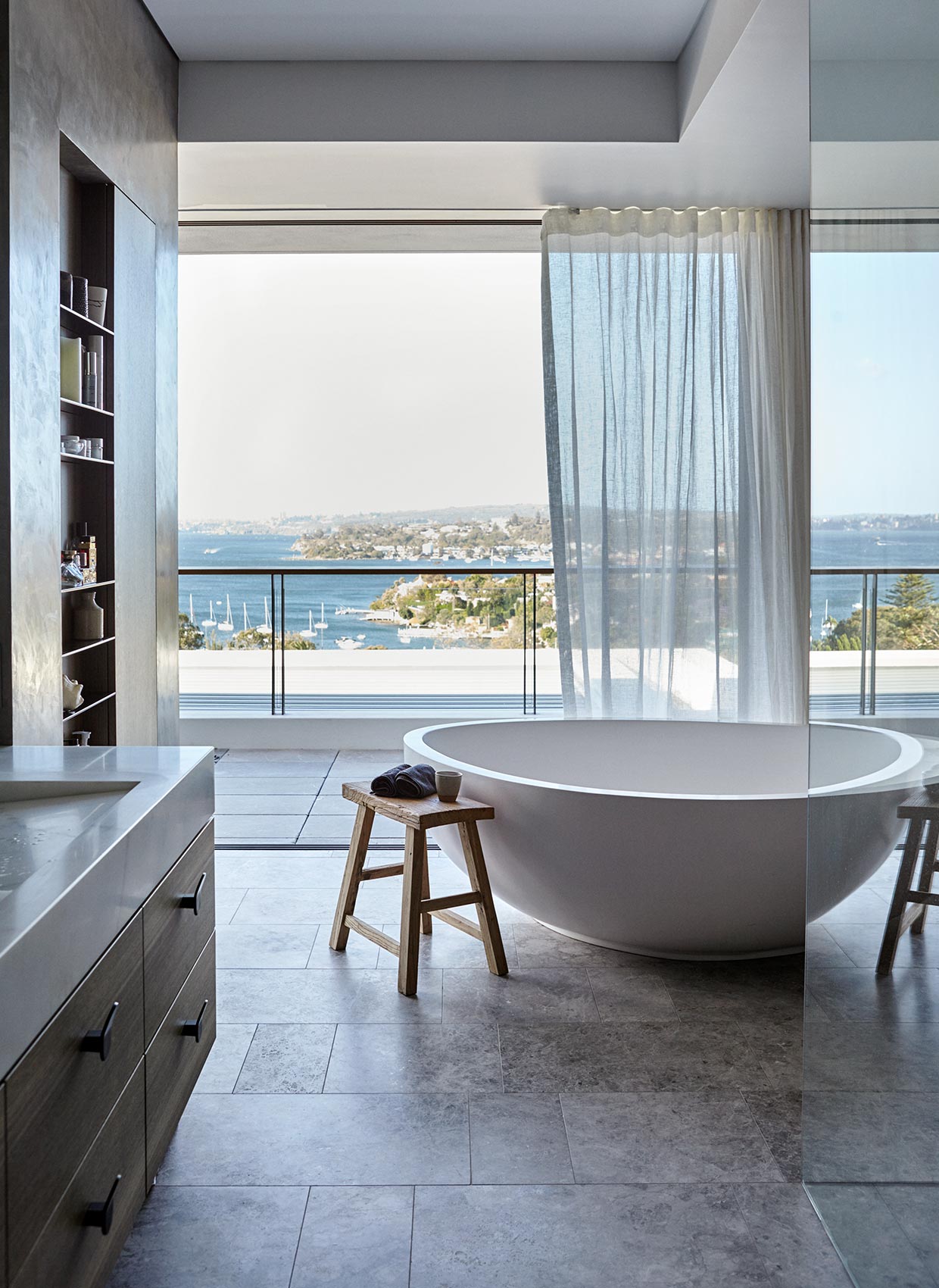 Hilltop Harbour family home interior design Sydney by Hare + Klein