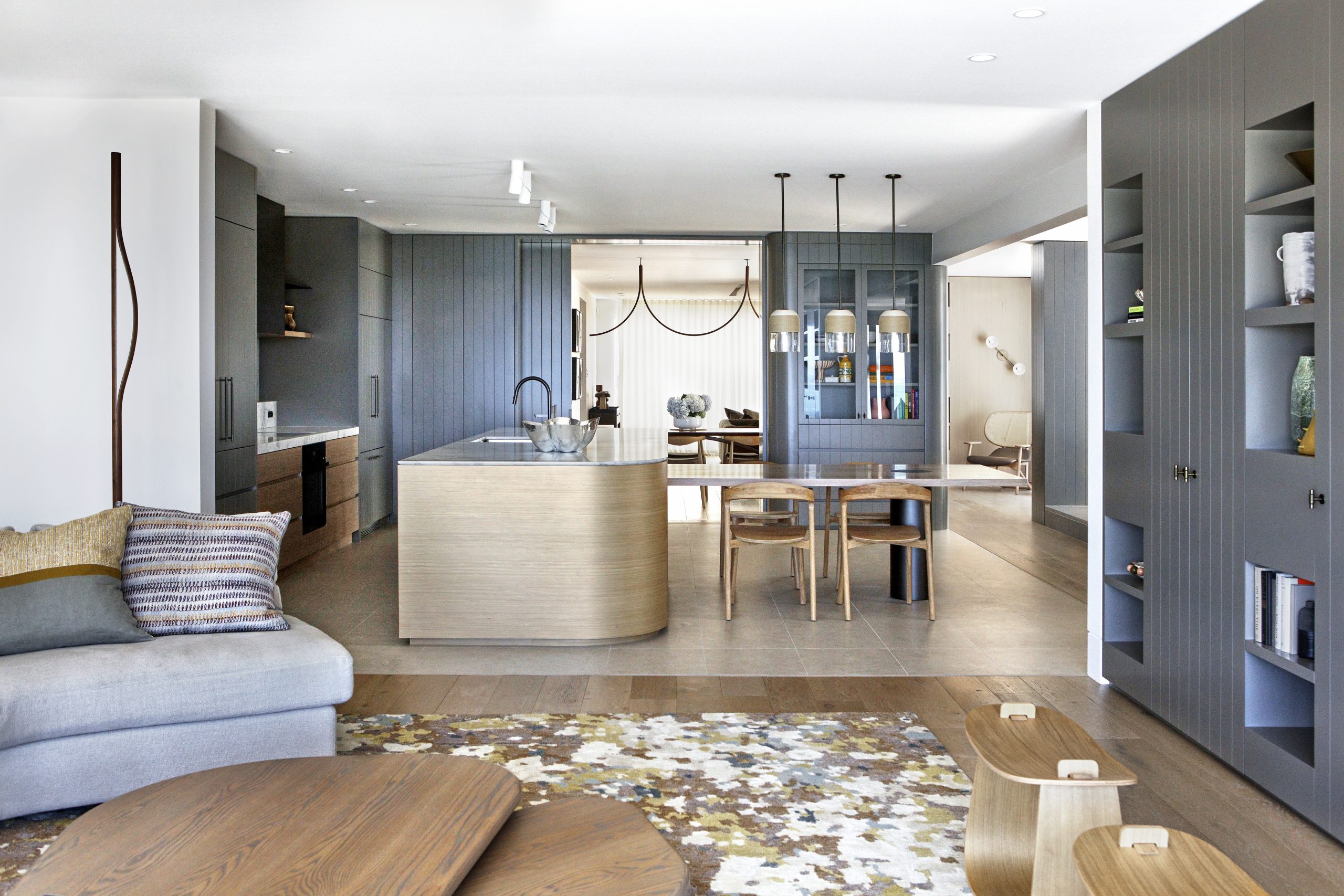 Ocean Front bedroom with ocean-inspired colour palette by Hare + Klein Newcastle