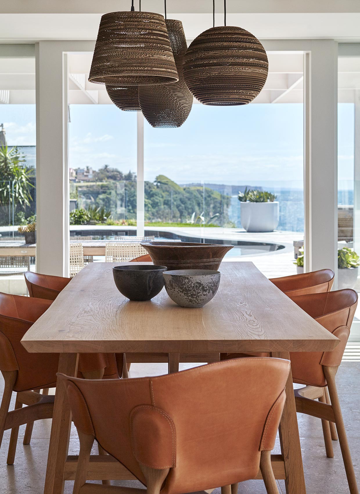 Ocean Clifftop coastal residence interior design by Hare + Klein