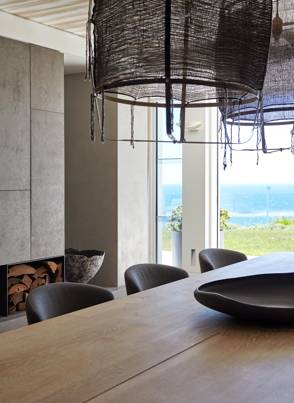 Ocean Clifftop coastal residence interior design by Hare + Klein